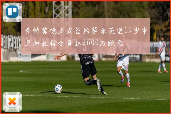 多特蒙德正式签约萨尔茨堡19岁中卫加杜转会费达2600万欧元